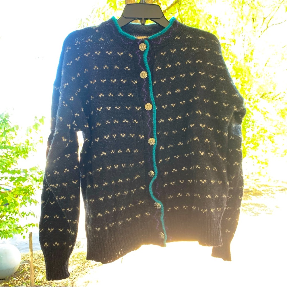 Vintage REI button down wool sweater